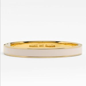 Kate Spade light pink and gold bangle bracelet